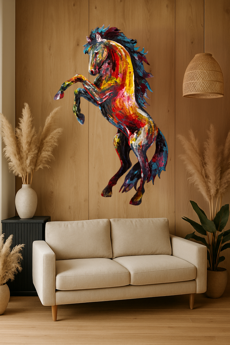 Le Majestueux — Tableau Cheval Original Acrylique | Totem Sauvage