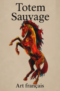 Cheval cabré peint à l’acrylique au couteau – Le Solstice – Art Totem Sauvage – Collection Les Cavaliers