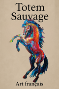 Cheval cabré peint à l’acrylique au couteau – Le rayonnant– Art Totem Sauvage – Collection Les Cavaliers